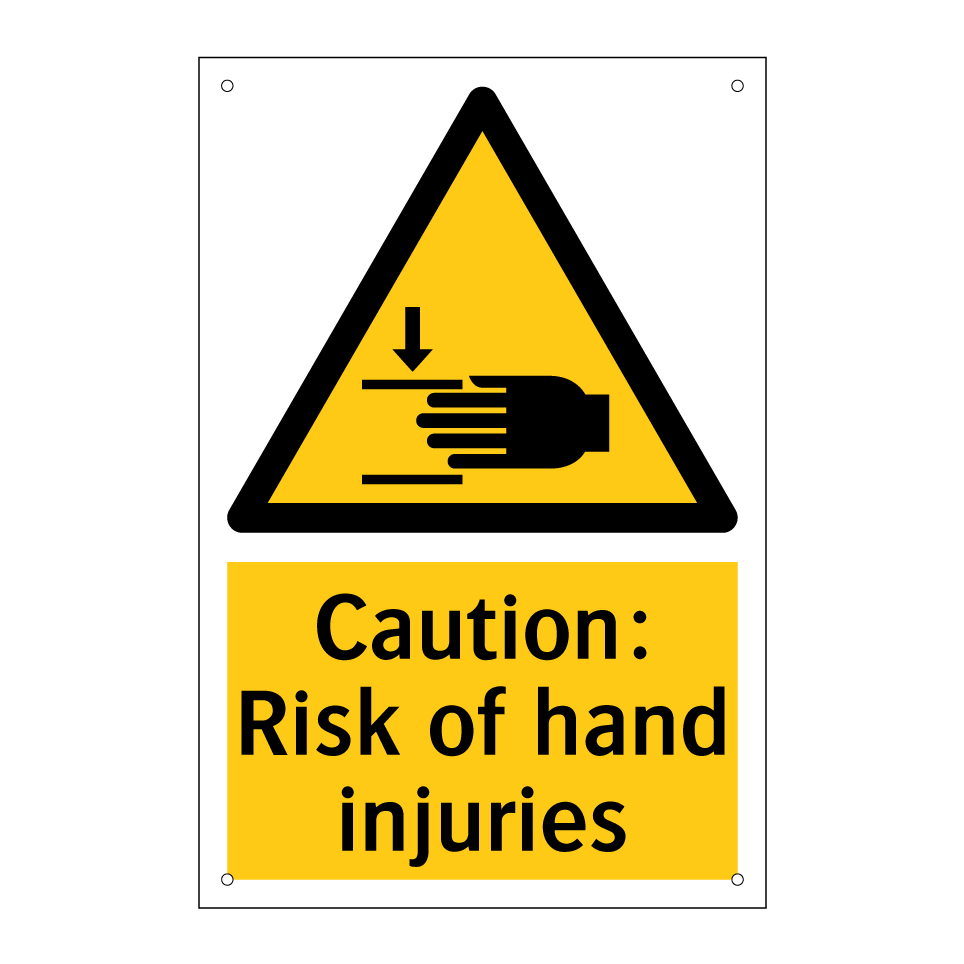 Caution: Risk of hand injuries