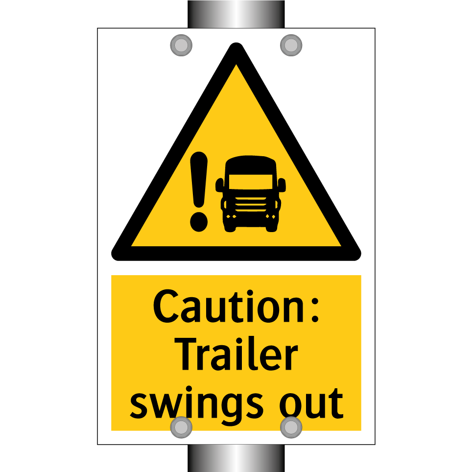 Caution: Trailer swings out