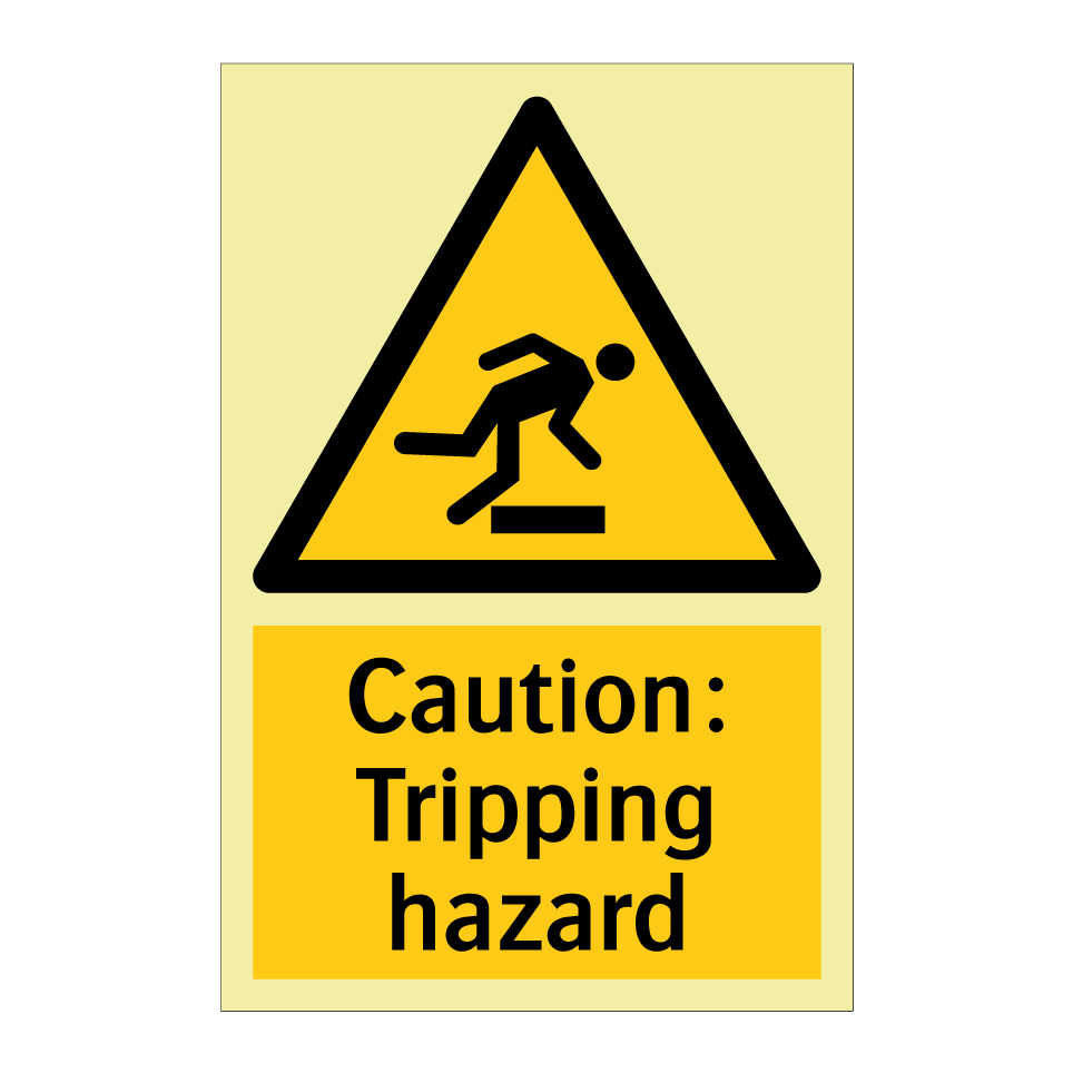 Caution: Tripping hazard