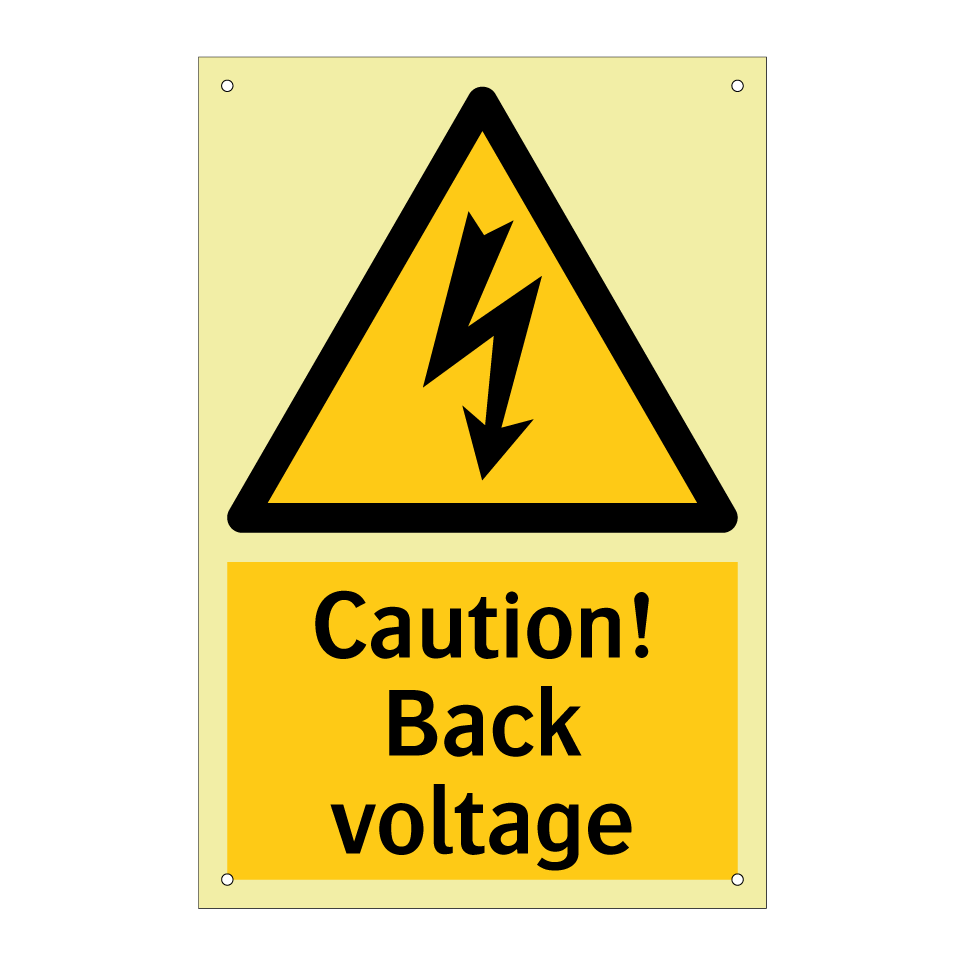 Caution! Back voltage