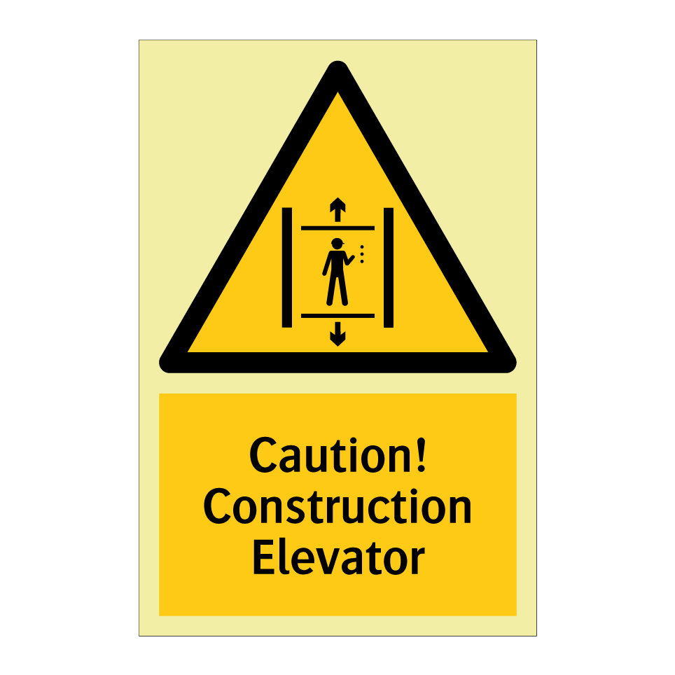 Caution! Construction Elevator