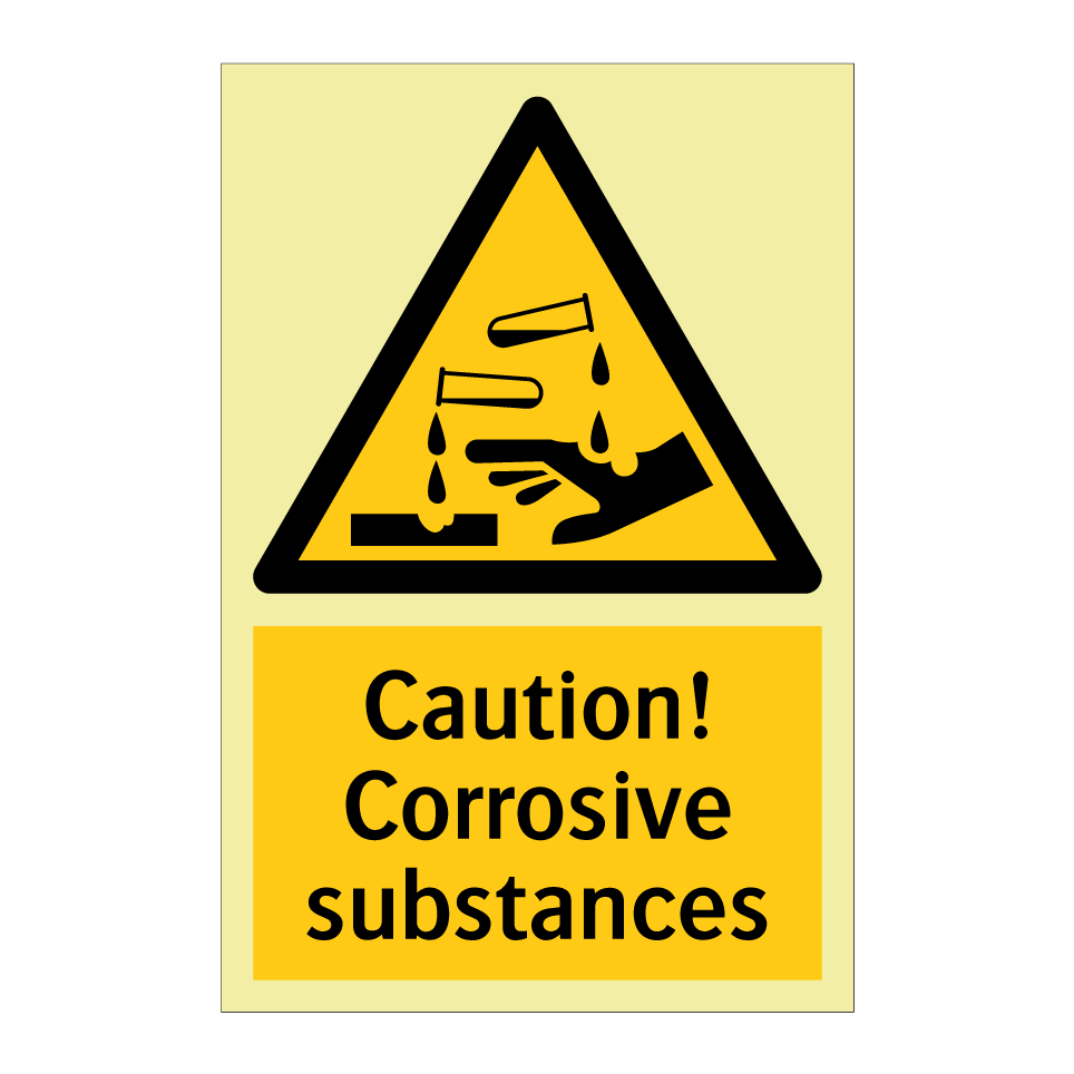 Caution! Corrosive substances