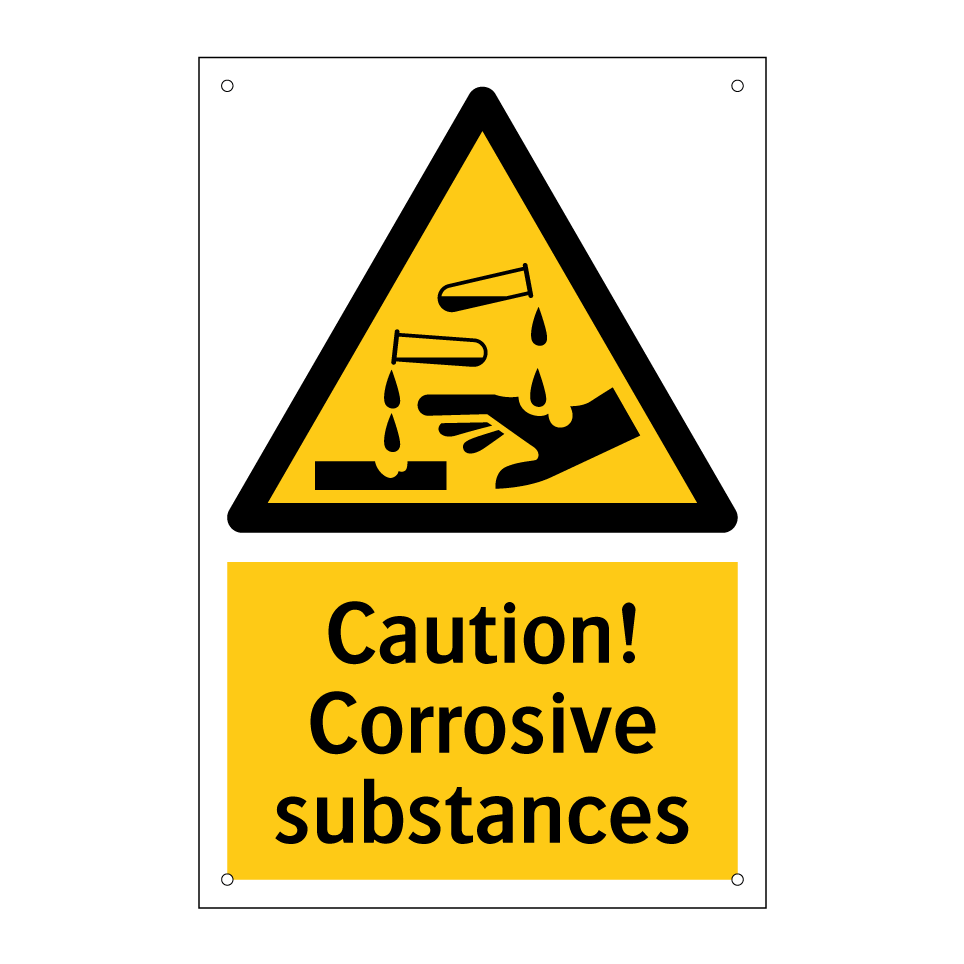 Caution! Corrosive substances
