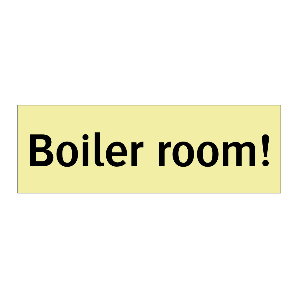 Boiler room!