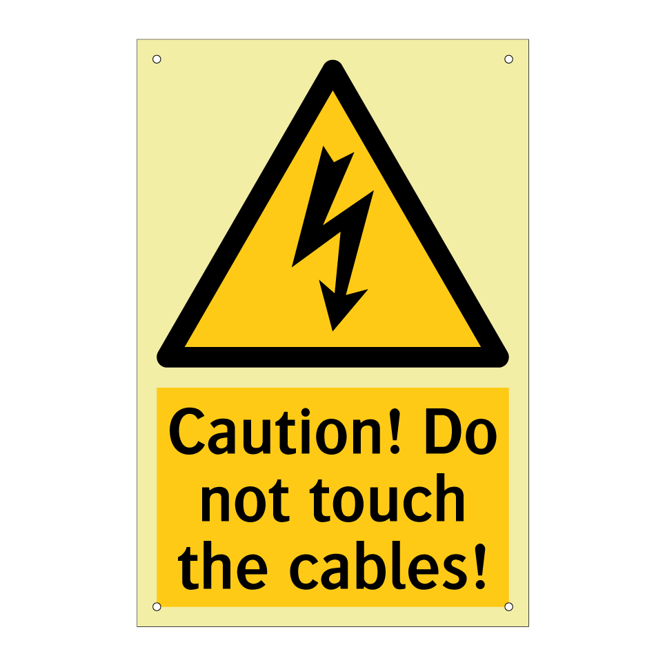 Caution! Do not touch the cables!