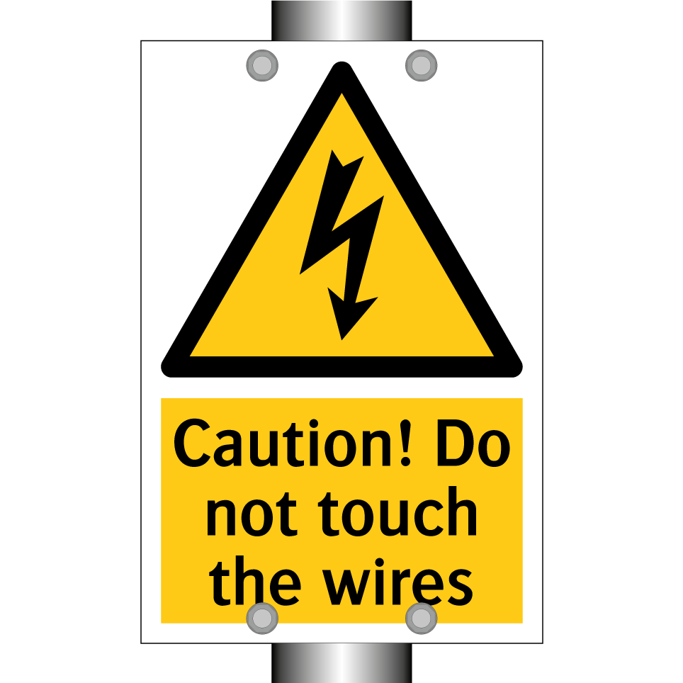 Caution! Do not touch the wires