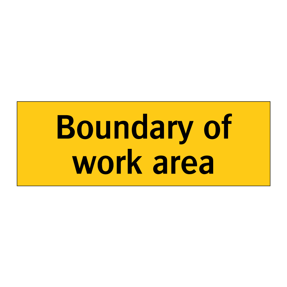 Boundary of work area