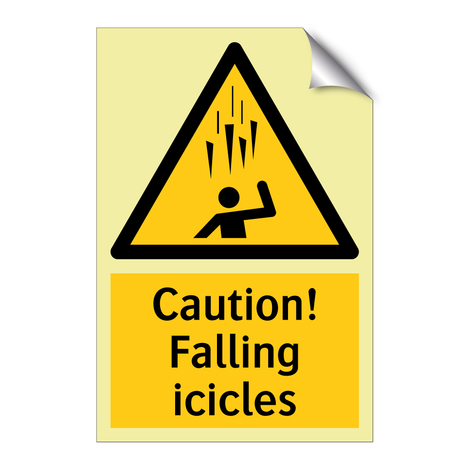 Caution! Falling icicles