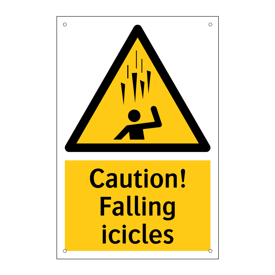 Caution! Falling icicles