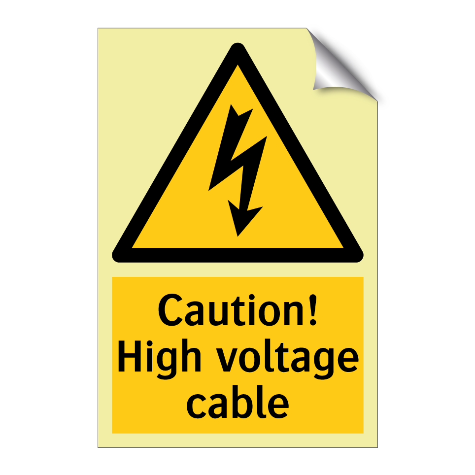 Caution! High voltage cable