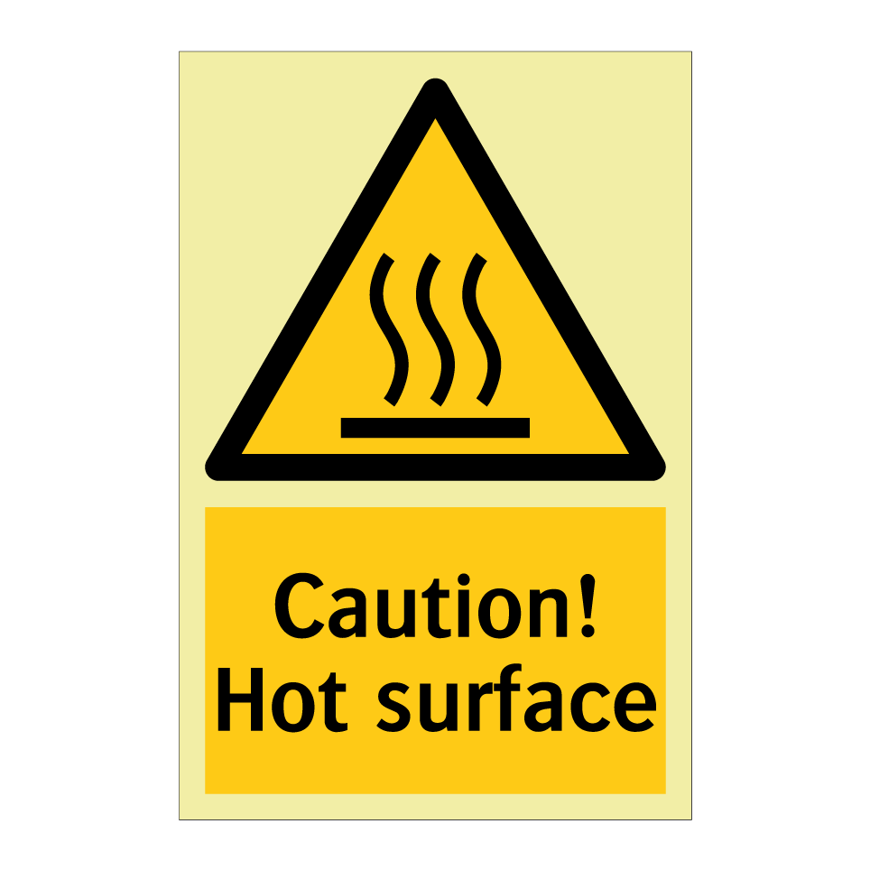 Caution! Hot surface
