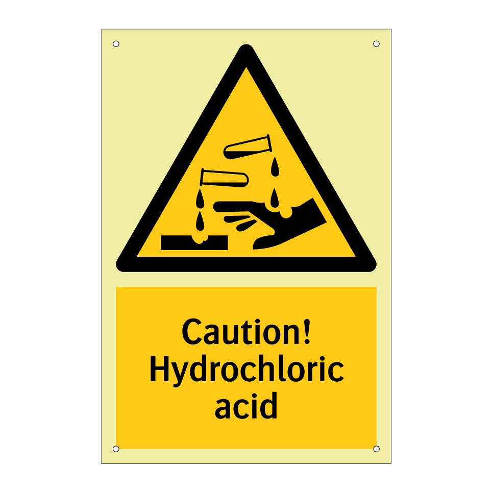 Caution! Hydrochloric acid