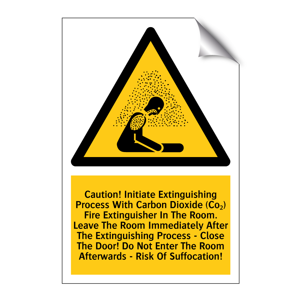 Caution! Initiate Extinguishing Process With Carbon Dioxide (Co₂) Fire Extinguisher In The Room. Leave The Room Immediately After The Extinguishing Process - Close The Door! Do Not Enter The Room Afterwards - Risk Of Suffocation!
