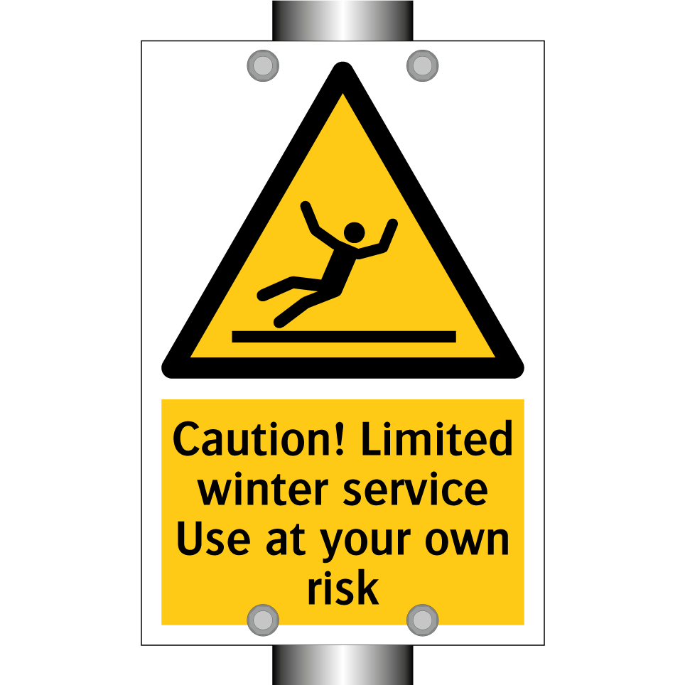Caution! Limited winter service Use at your own risk