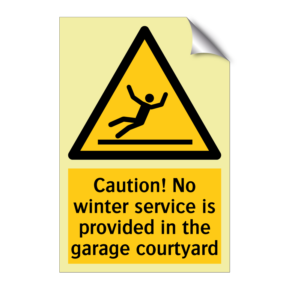 Caution! No winter service is provided in the garage courtyard