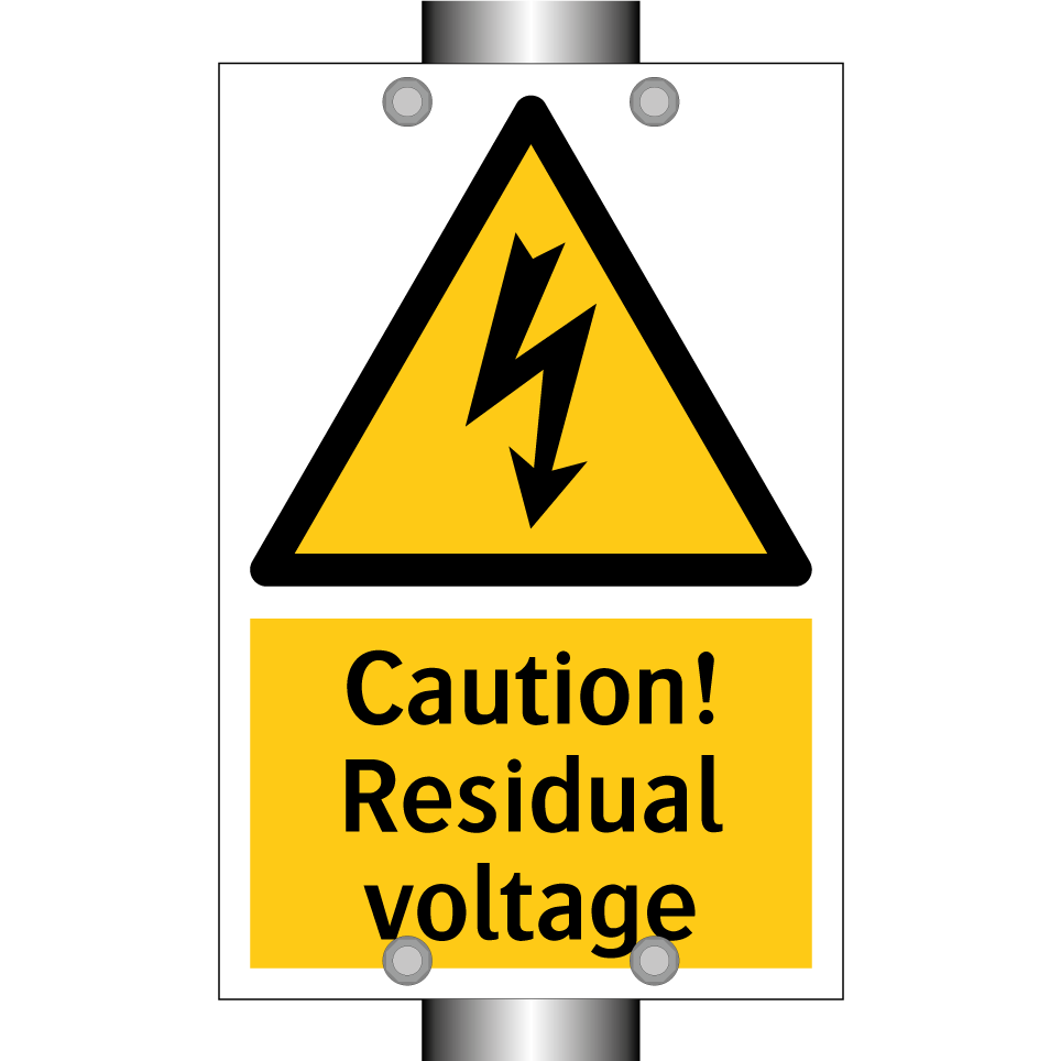 Caution! Residual voltage