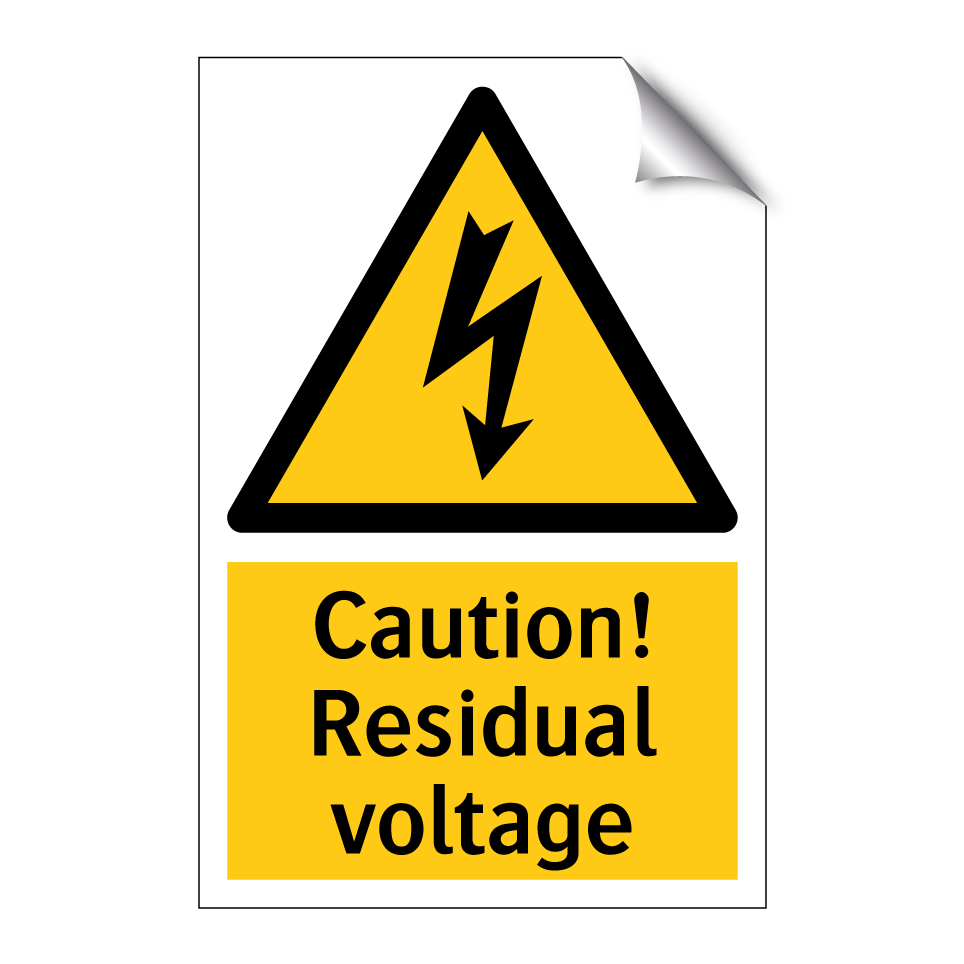 Caution! Residual voltage
