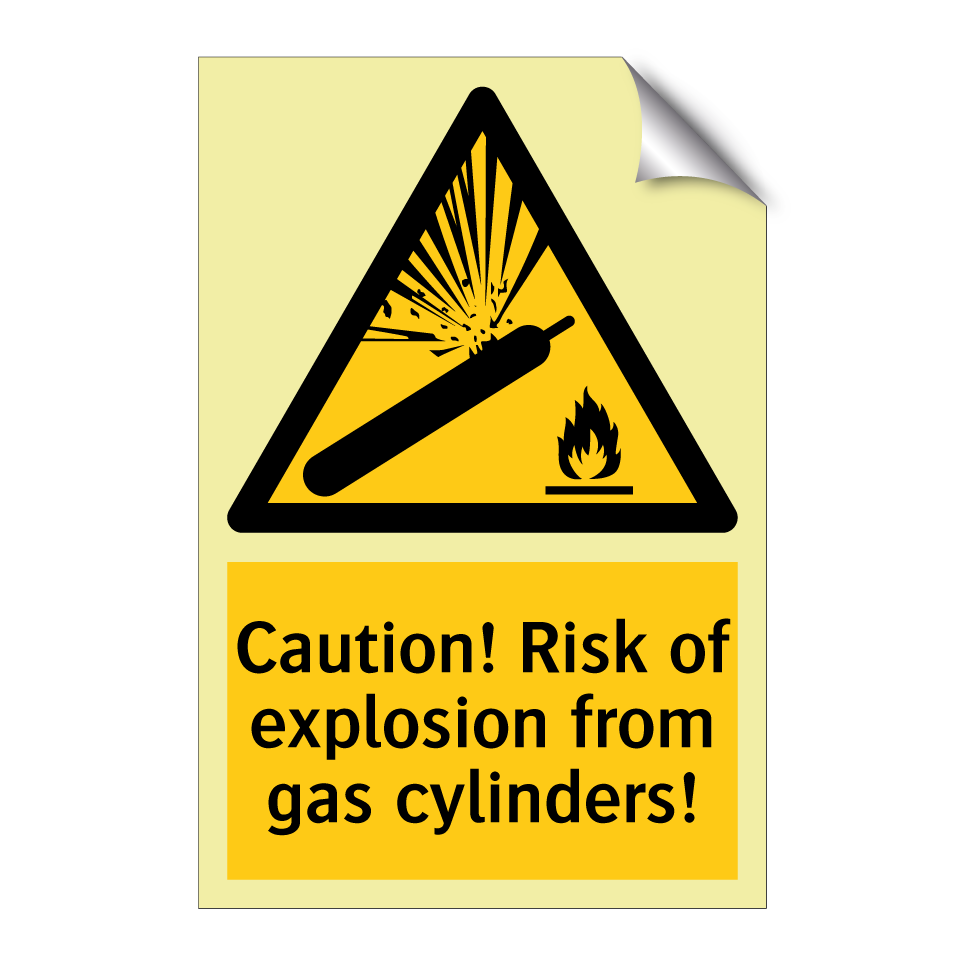 Caution! Risk of explosion from gas cylinders!