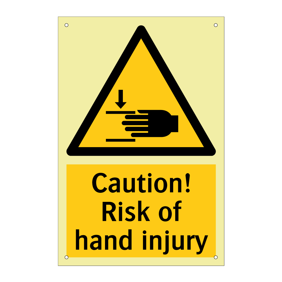 Caution! Risk of hand injury