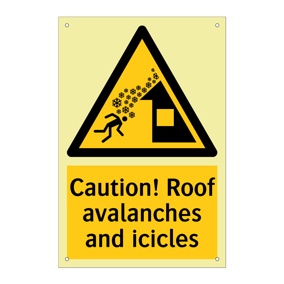 Caution! Roof avalanches and icicles