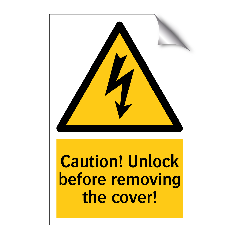 Caution! Unlock before removing the cover!