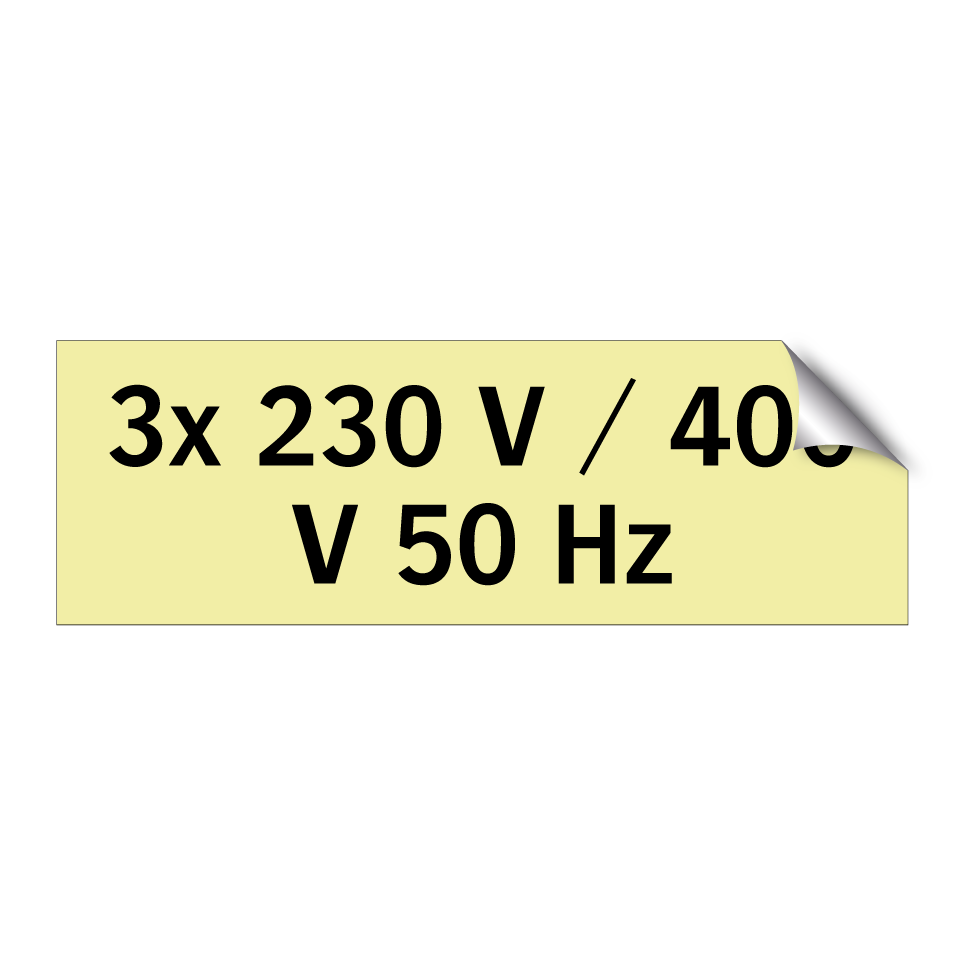3x 230 V / 400 V 50 Hz