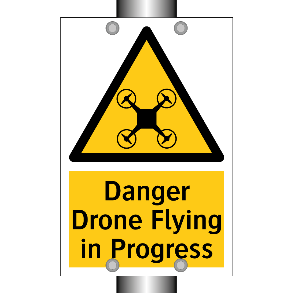 Danger Drone Flying in Progress