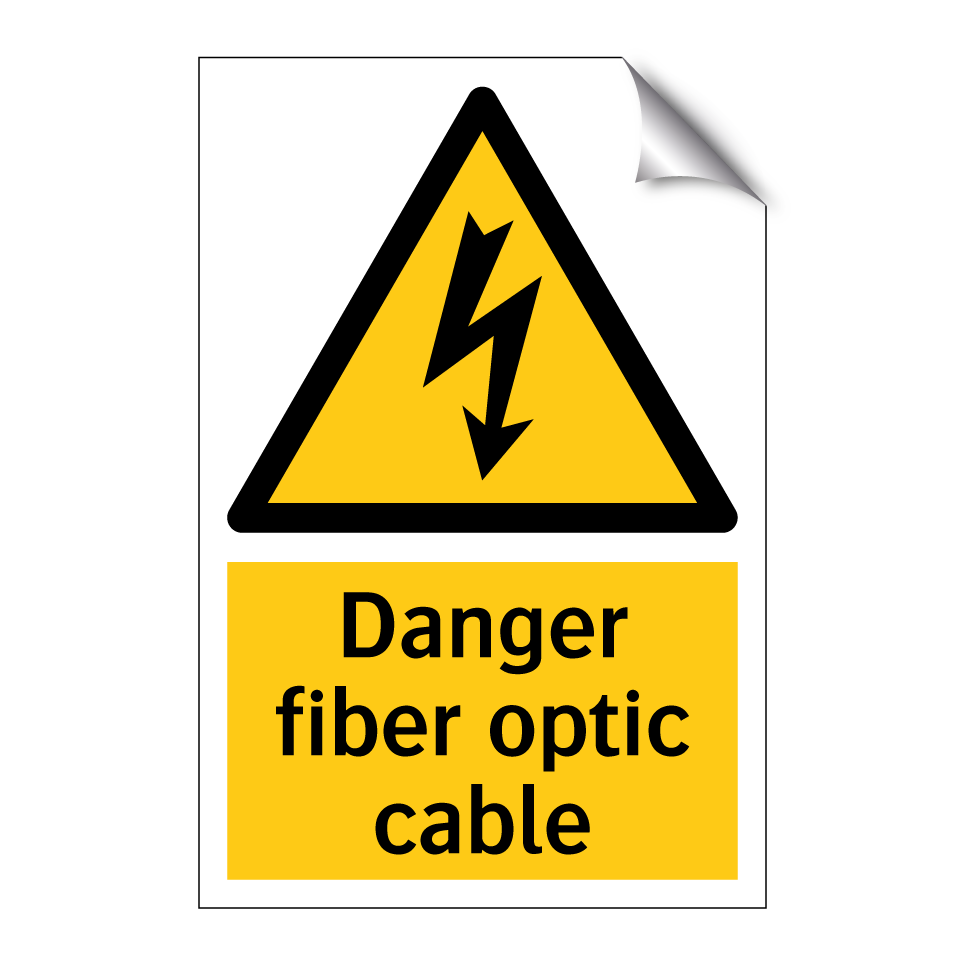 Danger fiber optic cable