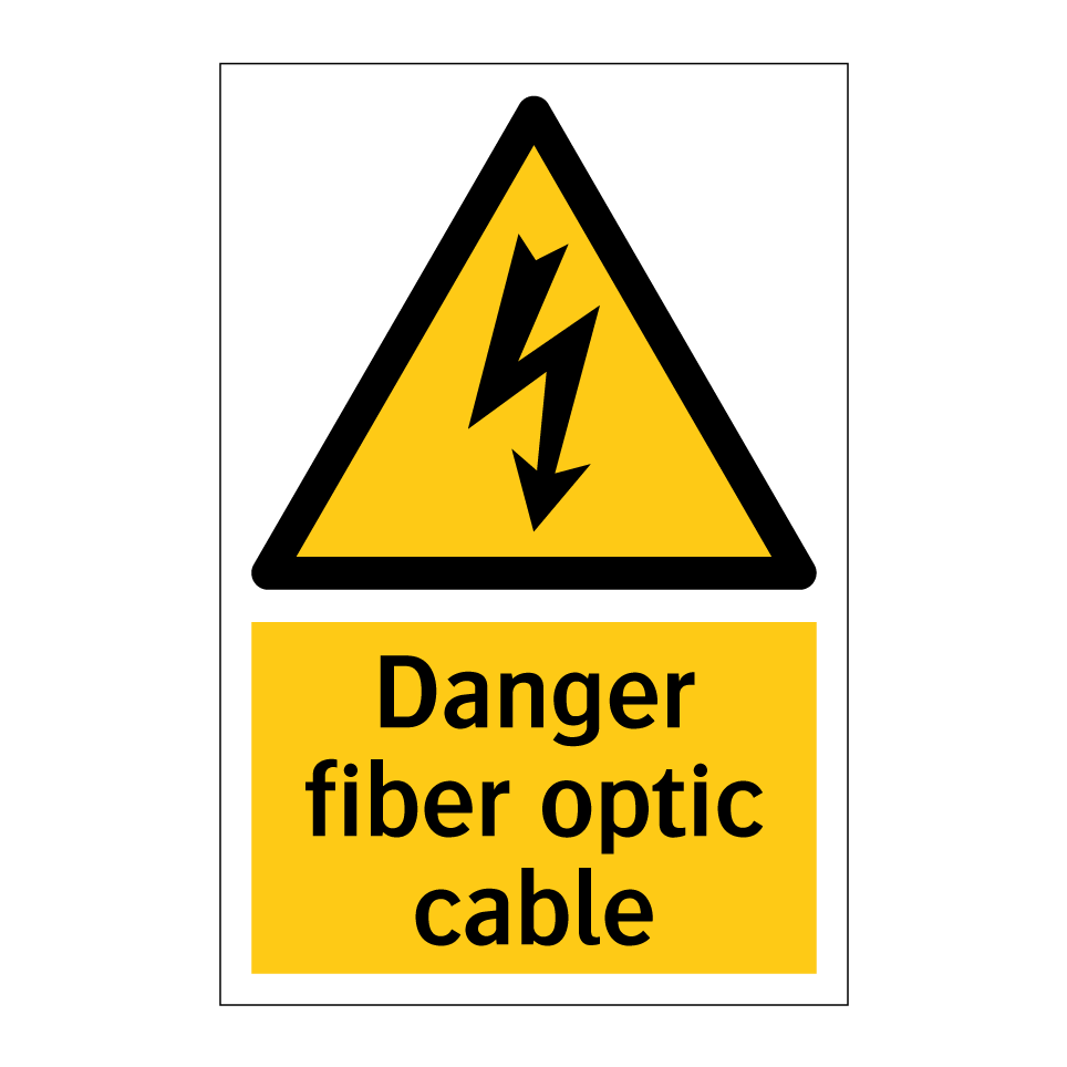 Danger fiber optic cable