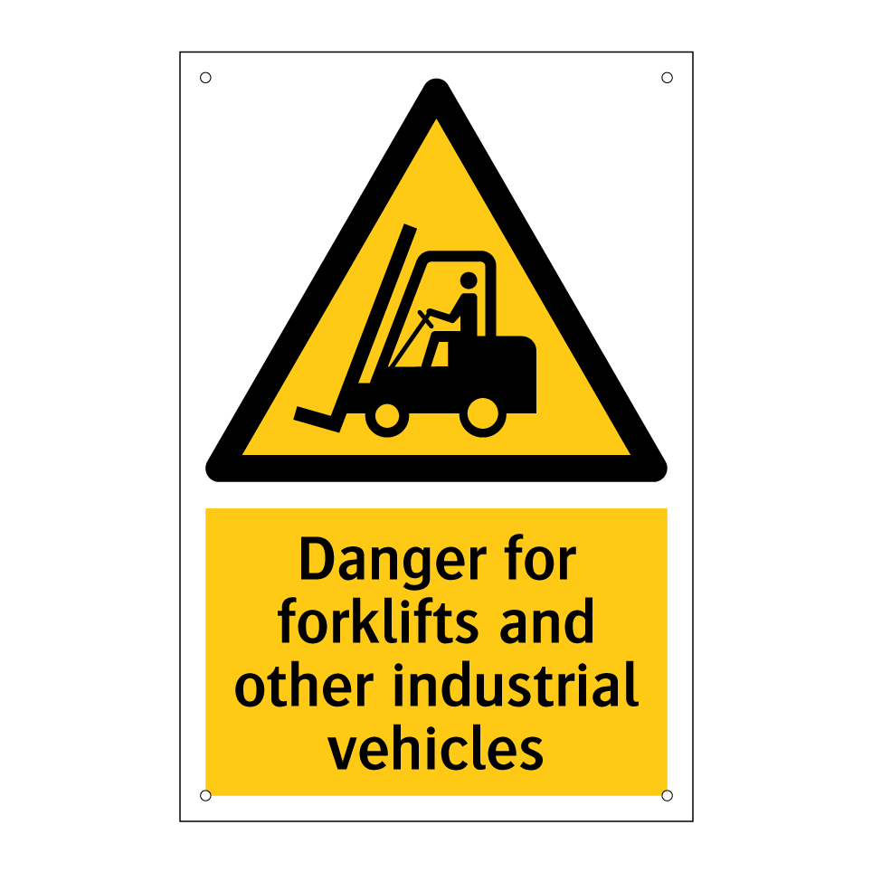 Danger for forklifts and other industrial vehicles
