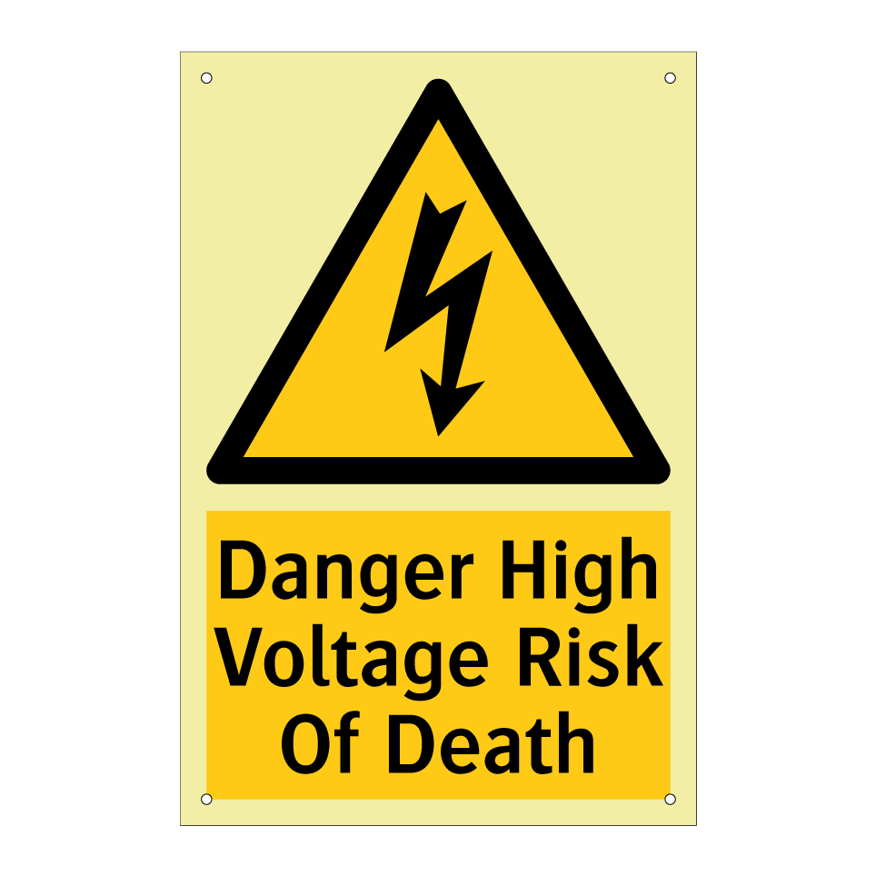 Danger High Voltage Risk Of Death