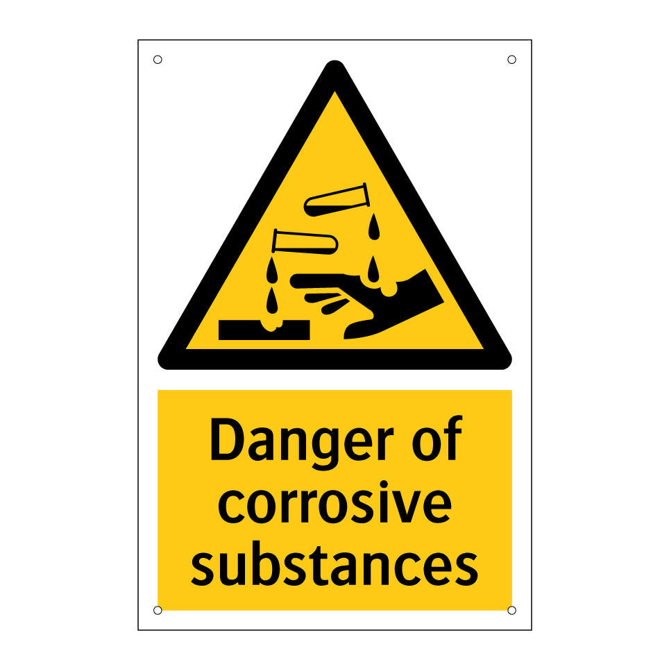 Danger of corrosive substances