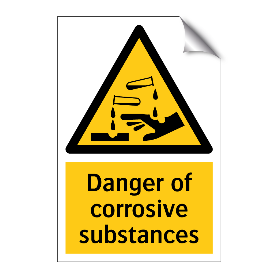 Danger of corrosive substances
