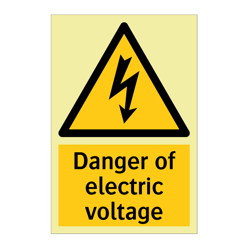 Danger of electric voltage