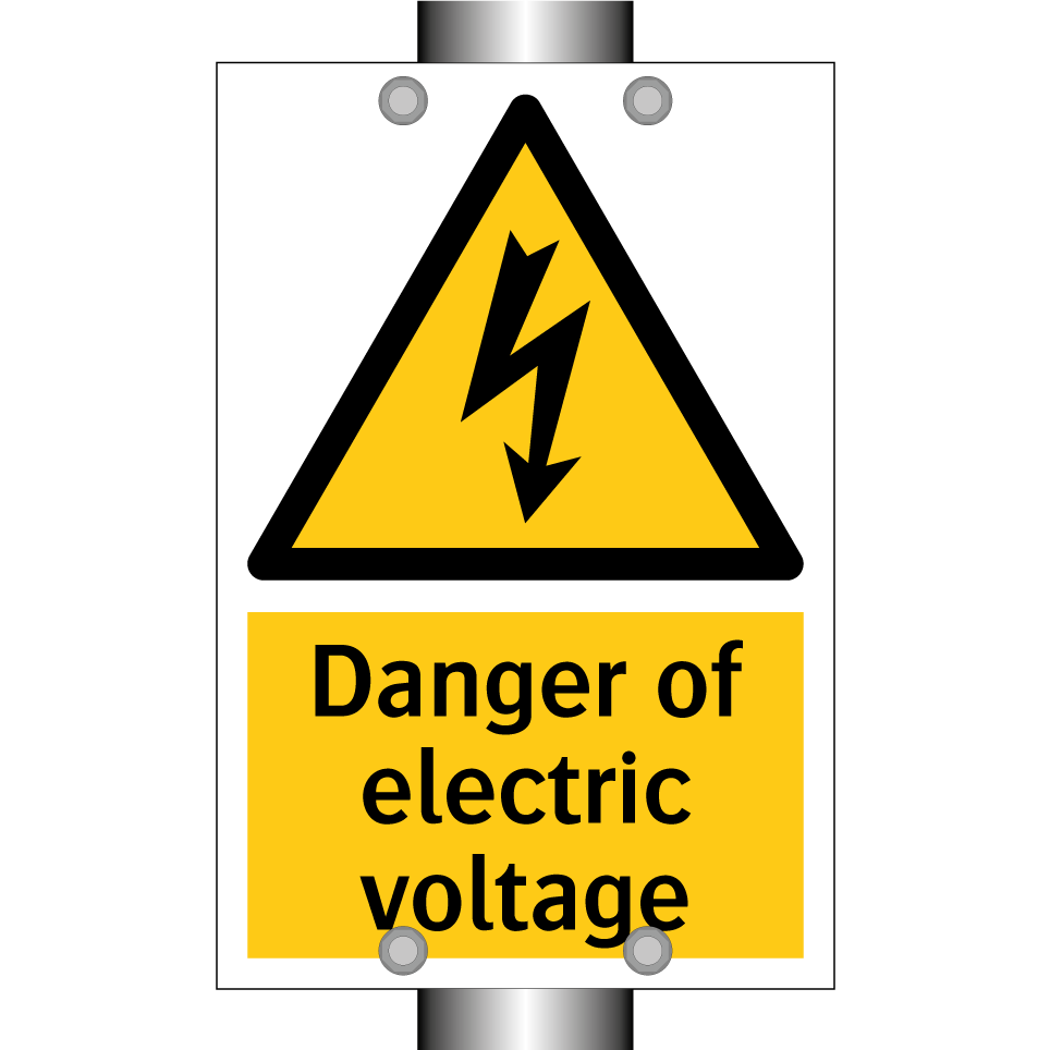 Danger of electric voltage