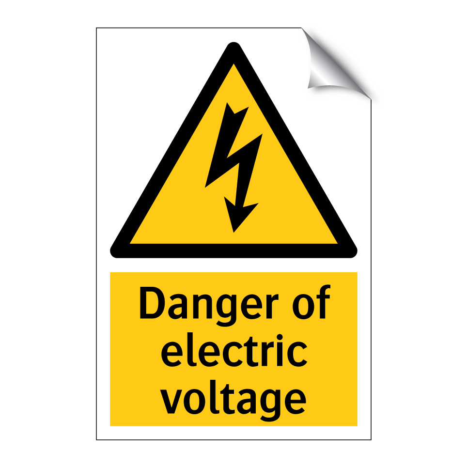 Danger of electric voltage