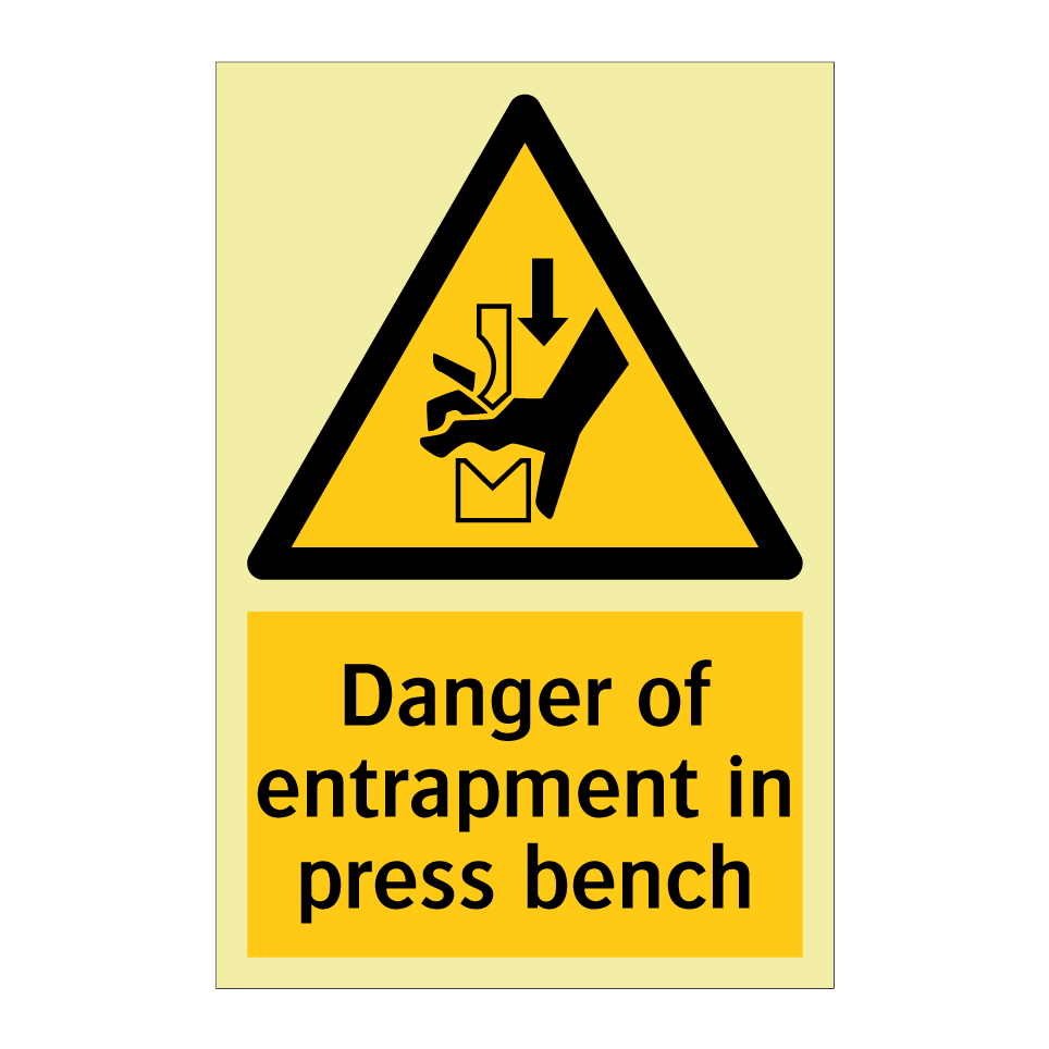 Danger of entrapment in press bench