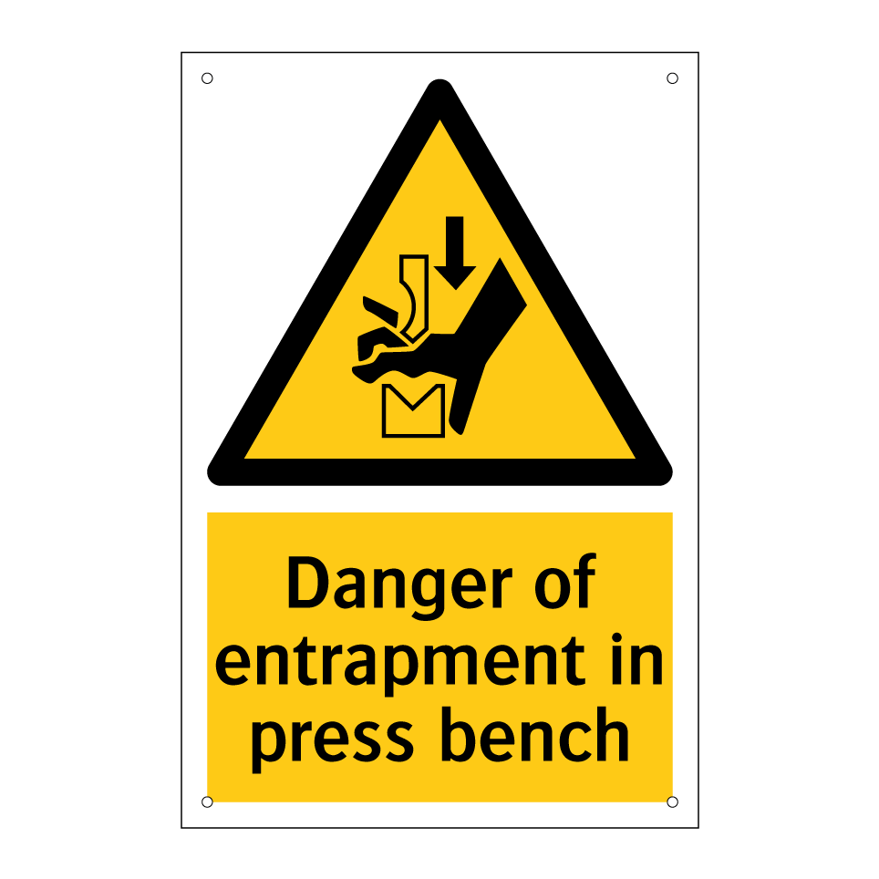 Danger of entrapment in press bench
