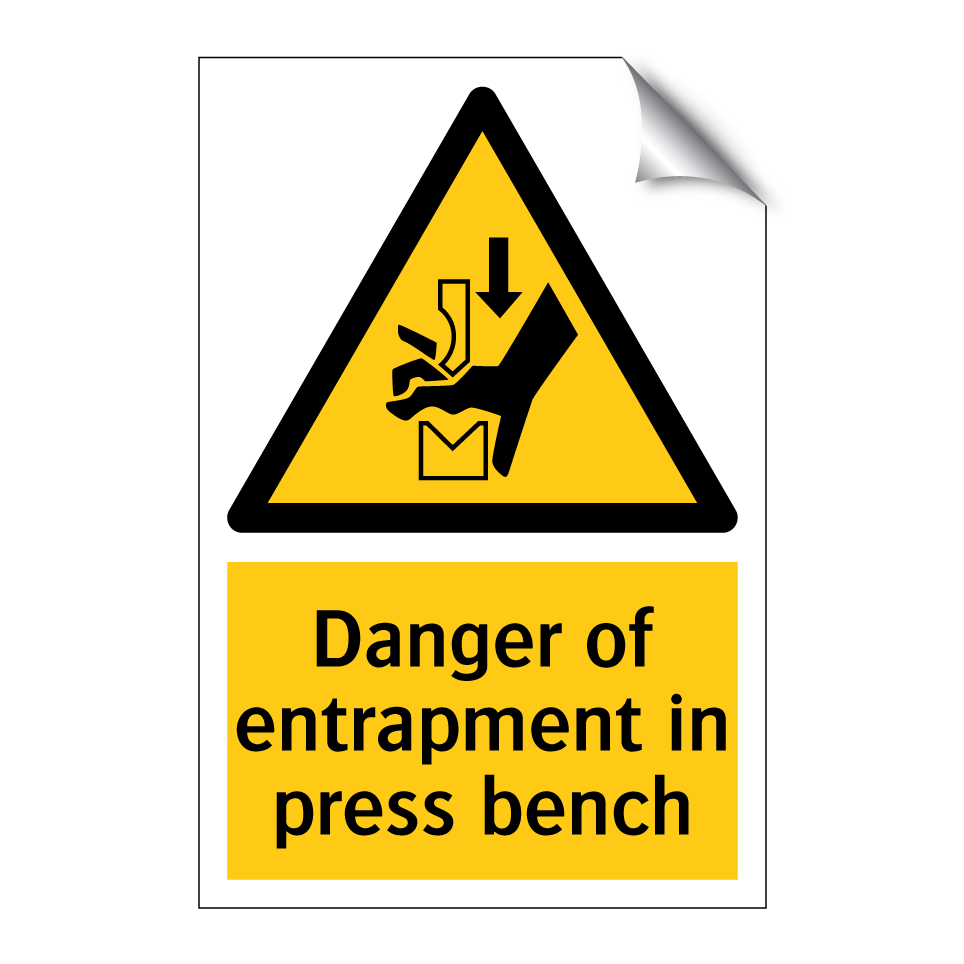 Danger of entrapment in press bench