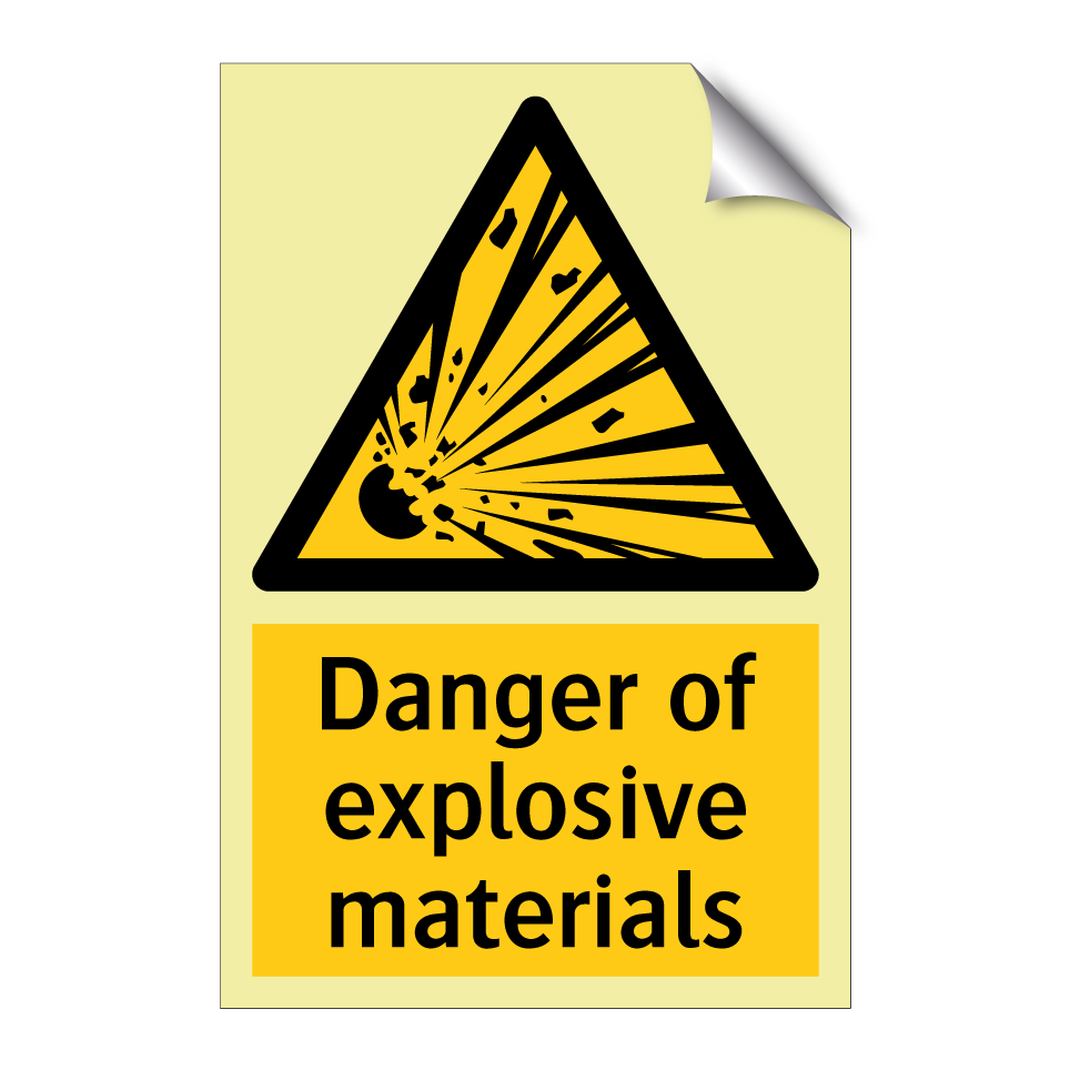 Danger of explosive materials