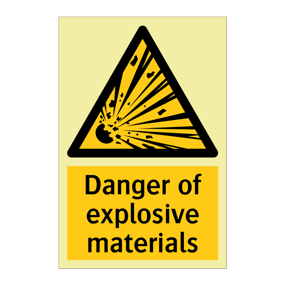 Danger of explosive materials