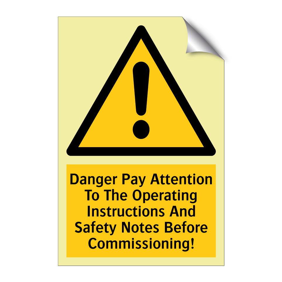 Danger Pay Attention To The Operating Instructions And Safety Notes Before Commissioning!