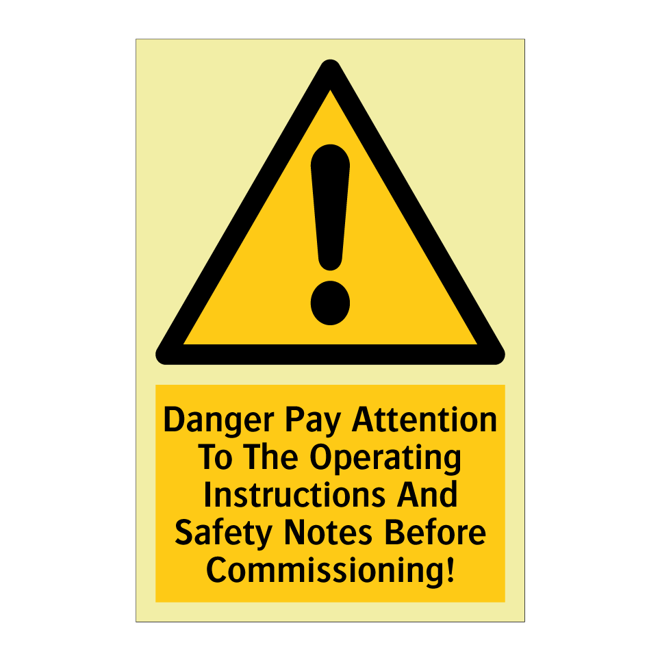 Danger Pay Attention To The Operating Instructions And Safety Notes Before Commissioning!