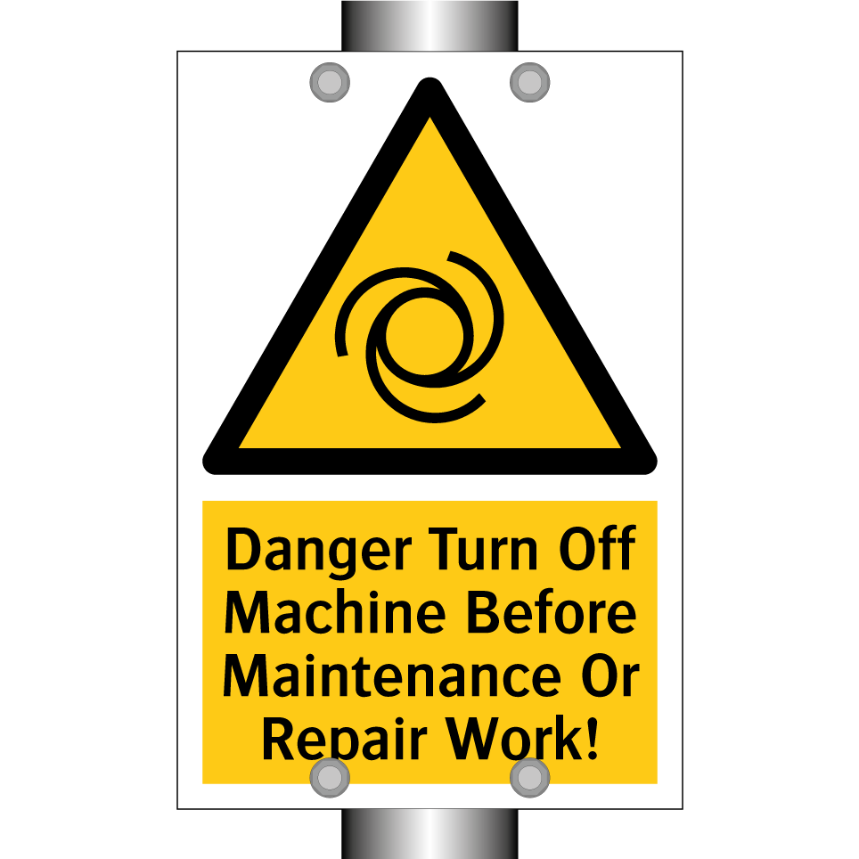 Danger Turn Off Machine Before Maintenance Or Repair Work!