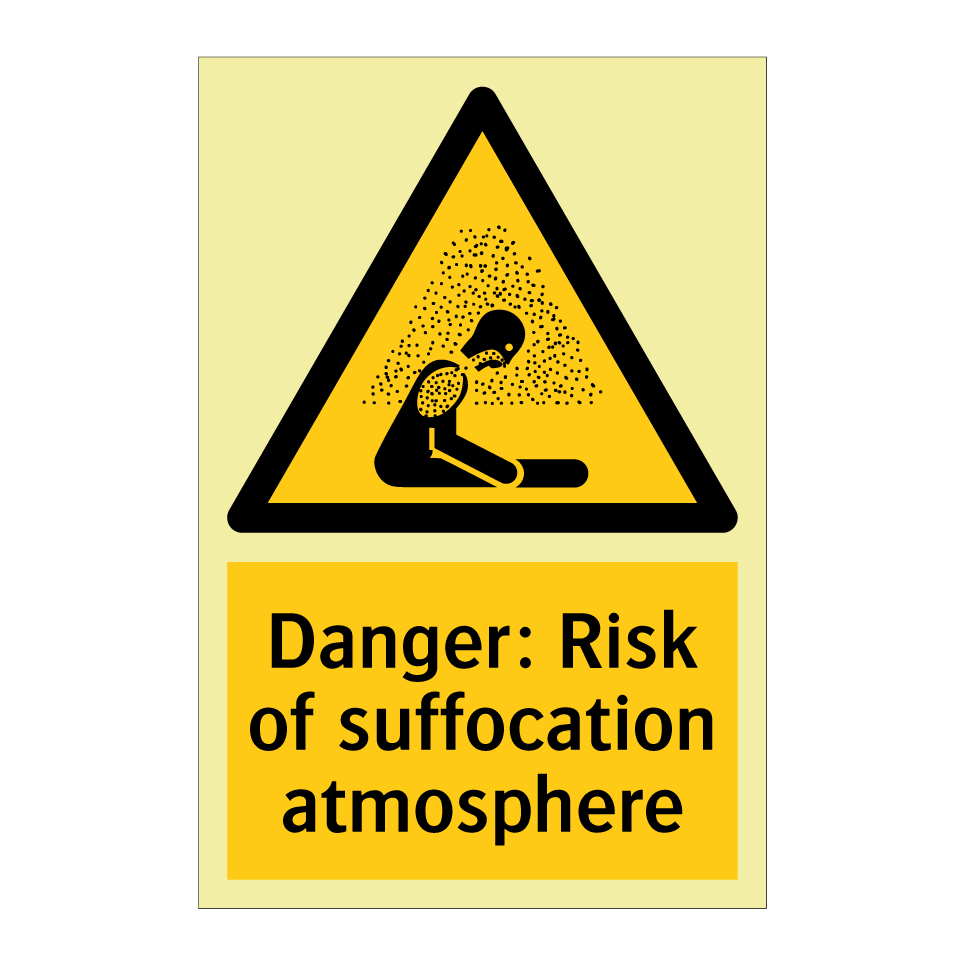Danger: Risk of suffocation atmosphere