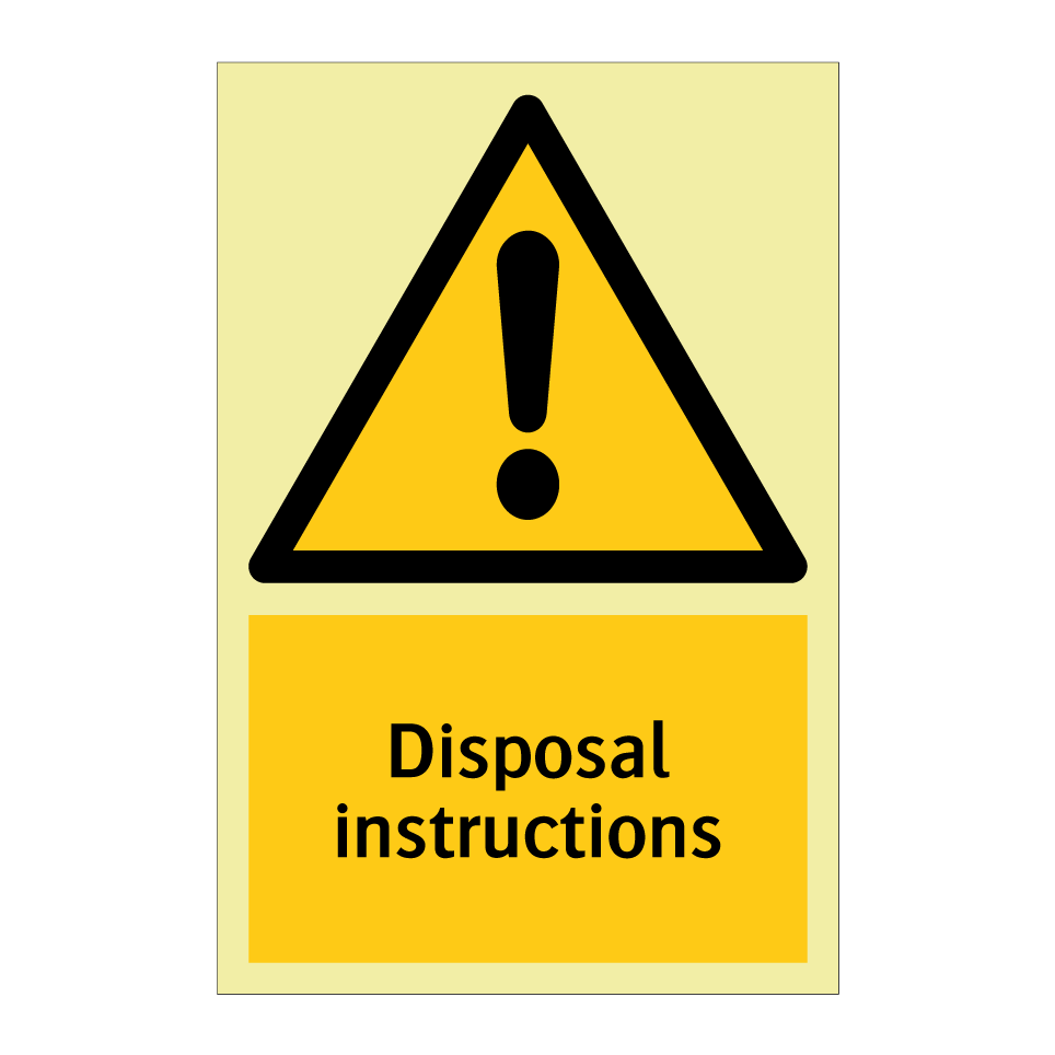 Disposal instructions