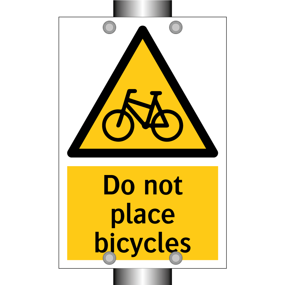 Do not place bicycles