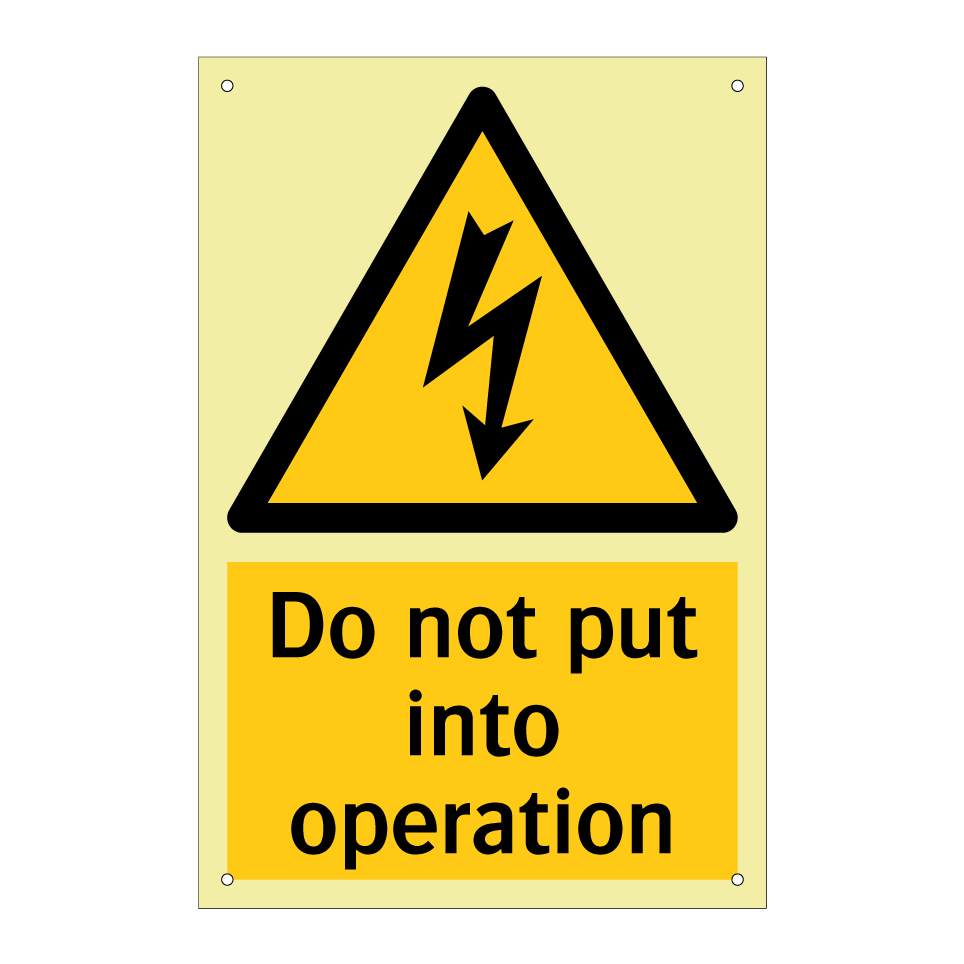 Do not put into operation