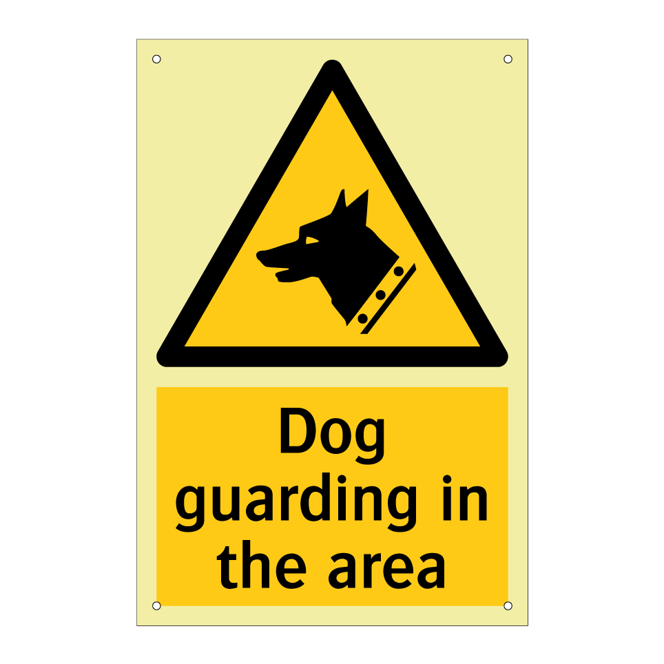 Dog guarding in the area
