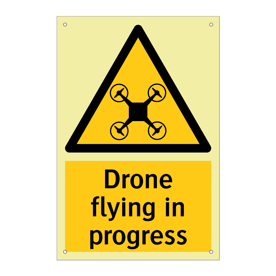 Drone flying in progress